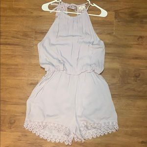 Unworn Wishlist Lavender Lace Romper w Pockets L